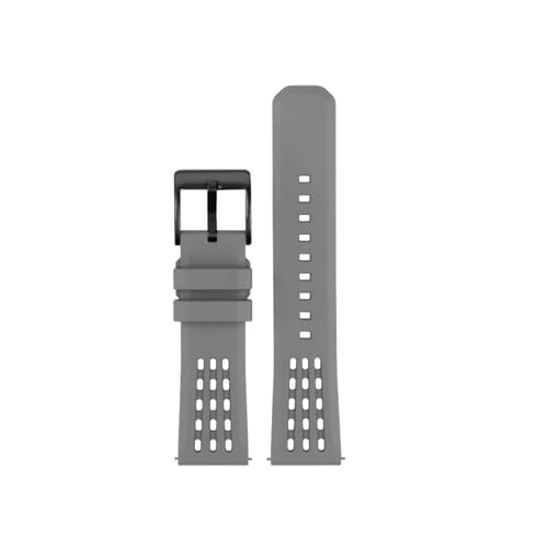 NBCNZCTSAS Design Hochwertiges Uhrenarmband aus Fluorkautschuk mit poröser Struktur und Schnellverschluss, 20 mm, 22 mm, passend for Breitling Outdoor-Sportarmband(Grey black buckle,20mm) von NBCNZCTSAS