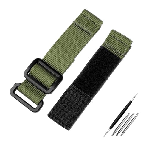 NBCNZCTSAS Fit for Bell & Fit for Ross/Fit for BR/Fit for Citizen/Fit for Seiko Nr. 5 007 Serie Armband 20 mm 22 mm 24 mm Outdoor-Sport-Nylon-Uhrenarmband Herrenuhr-Zubehör(Army green,20mm) von NBCNZCTSAS