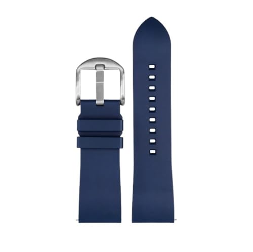NBCNZCTSAS Fit for Citizen Blue Angel Uhrenarmband Zweite Drei Generation AT8020 JY8078 Carbon Fiber Nylon Fluor Gummi Armband 22mm 23mm(Blue Silver buckle,22mm) von NBCNZCTSAS