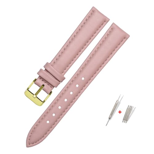 NBCNZCTSAS Fit for FOSSIL Leder Uhr Band for ES3737/3795/3843/4385/4386/4338 Strap 14mm 16mm 18mm Frauen Mode Zubehör(Pink-gold,16mm) von NBCNZCTSAS