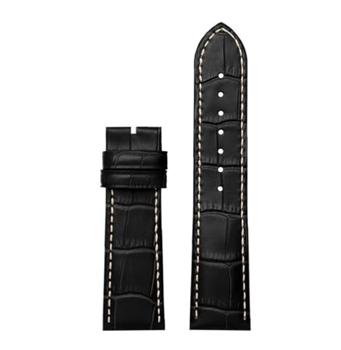 NBCNZCTSAS Fit for Hamilton Lederarmband Khaki H7060573 Armband Hautstruktur Armband 20 mm 22 mm Herren Schwarz Braun(B black silver,22mm) von NBCNZCTSAS