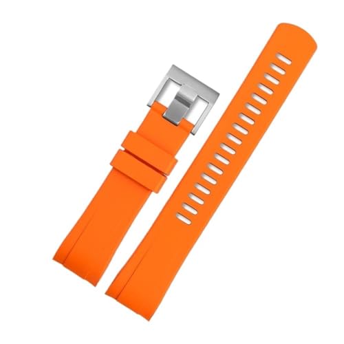 NBCNZCTSAS Fit for Seiko/Wasser Geist SRPA21J1 SRPC25J1 SRP777J1 strap Fluor Gummi Uhr Band Männlichen Cola Ring Uhr Armband mann 22mm(Vibrant orange) von NBCNZCTSAS