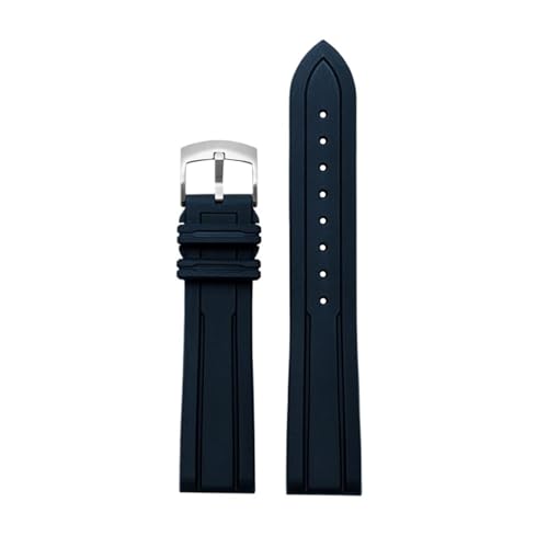 NBCNZCTSAS Fluorkautschukarmband 19 mm 20 mm 21 mm 22 mm Ersatzarmband passend for Tudor, passend for Seiko, passend for Tissot-Uhren for Herren(03-Blue silver pin,19mm) von NBCNZCTSAS