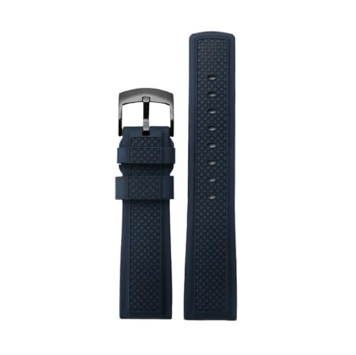NBCNZCTSAS Fluorkautschukarmband 19 mm 20 mm 21 mm 22 mm Ersatzarmband passend for Tudor, passend for Seiko, passend for Tissot-Uhren for Herren(04-Blue bkack pin,19mm) von NBCNZCTSAS