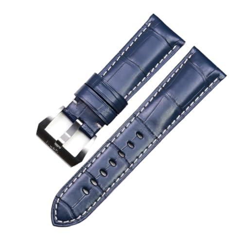NBCNZCTSAS Geeignet for Panerai-luminor PAM01392 PAM00656 PAM00351 PAM00320PAM00282 PAM00155 PAM00511 Uhr Lederarmband(Darkblue,24MM_XL) von NBCNZCTSAS