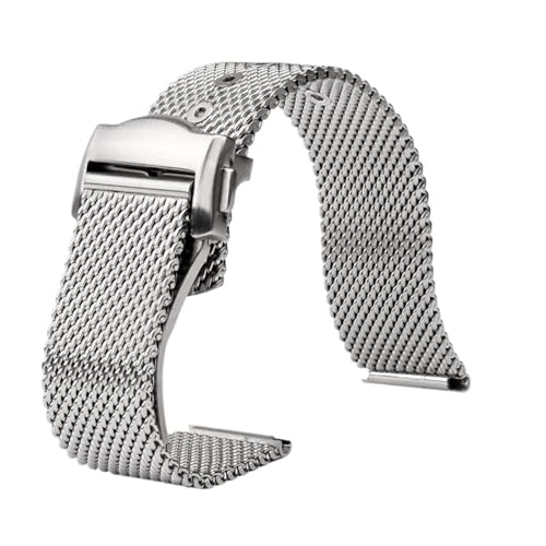 NBCNZCTSAS Geflochtenes Edelstahl-Armband, Netzband, Faltschließe, 20 mm, passend for Omega, passend for Seamaster 300 007 AT150 Armband von NBCNZCTSAS