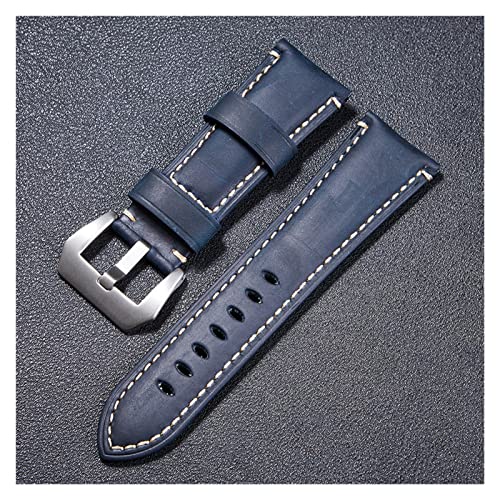 NBCNZCTSAS Gürtel Armband Klassische Lederuhrband 22mm 24mm 26mm Retro Mode Ersatz Zubehör Universal Armband(4,24mm) von NBCNZCTSAS