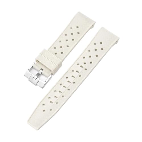 NBCNZCTSAS Gummi-Silikon-Armband, passend for Swatch(Cream-colored) von NBCNZCTSAS