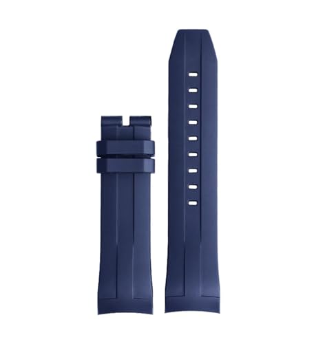 NBCNZCTSAS Gummi Sport Armband Fit for Tissot Fit for Sea star T120 Gebogene Wasserdichte Tauchen Silikon Armband T120417A Männer Ersatz gürtel Armband(Blue no bucke) von NBCNZCTSAS