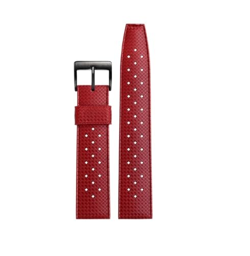 NBCNZCTSAS Gummiarmband passend for S-eiko Canned SRPD73 Silikonarmband 22 mm 20 mm und atmungsaktives Armband Outdoor-Sportarmband(Red X black,22mm) von NBCNZCTSAS