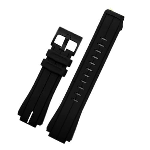 NBCNZCTSAS Gummiarmband passend for Timex WATCHT2N720 T2N721 T2N739 TW2T76300 Lederarmband Wasserdichtes Silikonarmband 24 * 16 mm(Whiteline-black) von NBCNZCTSAS