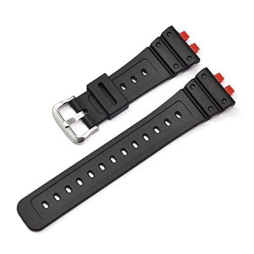 NBCNZCTSAS Gummigurt wasserdichtes Harzgurt Sport Armband Uhrenband Gold Metallschleife Halter Lünette Ring for Casio fit for G-Schock Passt for GMW-B5000(White) von NBCNZCTSAS