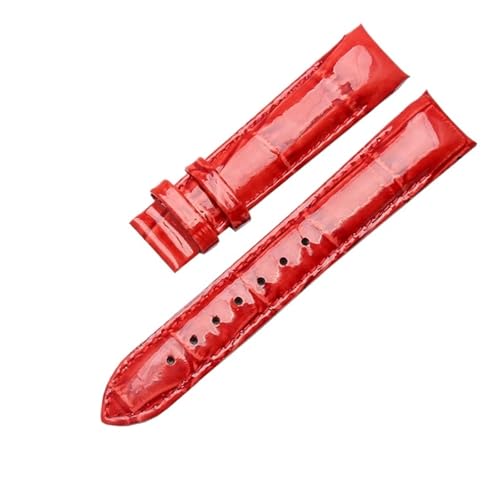 NBCNZCTSAS Helles Lederarmband passend for Tissot 1853 T035 Damen T035210a T035207a Wasserdichtes Armband-Zubehör 18-mm-Armband(Red-no clasp) von NBCNZCTSAS