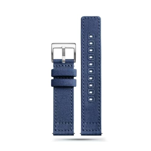 NBCNZCTSAS Hochwertige Nylon-Canvas-Uhrenarmbänder, Schnellverschluss-Armbänder, militärisch, atmungsaktiv, 18 mm, 19 mm, 20 mm, 22 mm(Blue 1,19mm) von NBCNZCTSAS