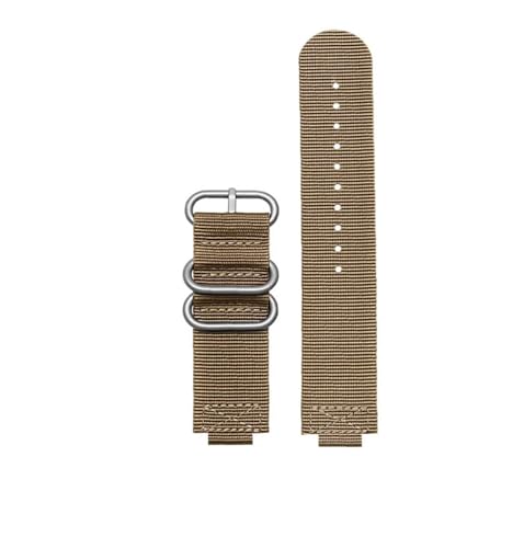 NBCNZCTSAS Konvexen Mund Leinwand armband Fit for CASIO Fit for PROTREK Serie prg-260/270 prw-2500t /3500/5000/5100 Nylon uhr band(Khaki- silver) von NBCNZCTSAS