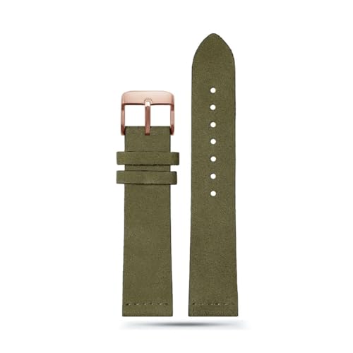 NBCNZCTSAS Leder-Uhrenarmband, Retro-Armband, 16 mm, 18 mm, 20 mm, 22 mm, Grau, Schwarz, Braun, Armeegrün, Uhrenzubehör(Military green RG,16mm) von NBCNZCTSAS