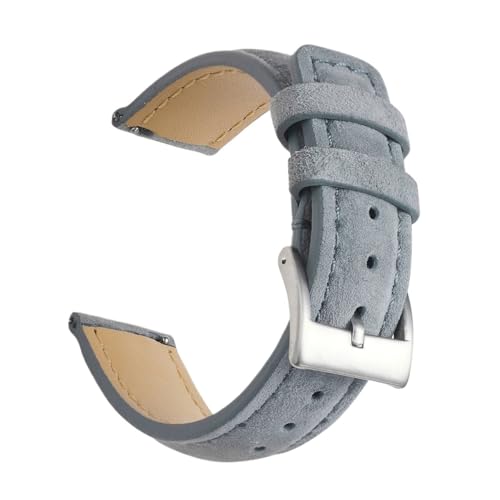 NBCNZCTSAS Leder-Uhrenarmband 18 mm 19 mm 20 mm 22 mm handgefertigtes Armband grau braun Ersatzgürtel passend for Uhrenzubehör(Grey 1,19mm) von NBCNZCTSAS