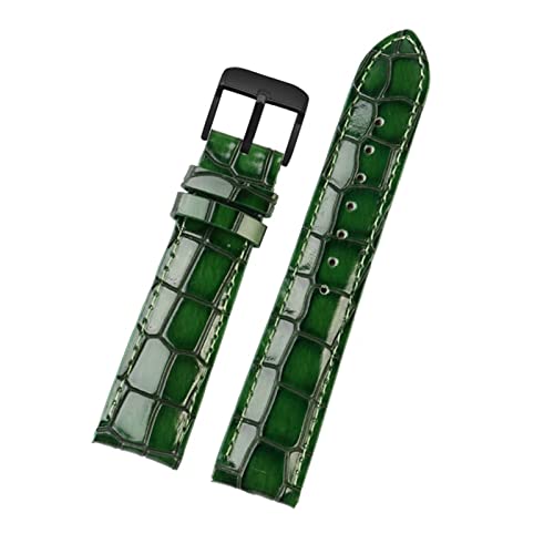 NBCNZCTSAS Leder Uhrengurt geeignet for Iwc Passt for PILOT Passt for Portugieser Passt for Portofino Serie fit for Rolex fit for U -Boot Fit for Omega Watch Armband 18mm 20 mm 22 mm(Green-02,18mm) von NBCNZCTSAS