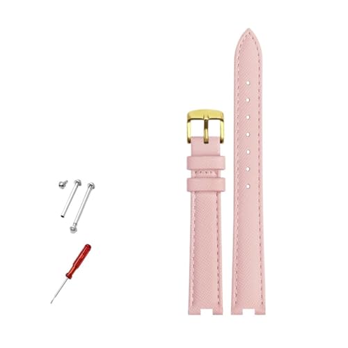 NBCNZCTSAS Lederarmband 14x5mm 16x10mm 12x5mm passend for Gucci GC YA141401 YA141505 Armband gekerbtes Uhrenarmband Damenuhrenkette(Pin gold,14x4mm) von NBCNZCTSAS