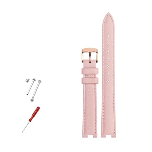 NBCNZCTSAS Lederarmband 14x5mm 16x10mm 12x5mm passend for Gucci GC YA141401 YA141505 Armband gekerbtes Uhrenarmband Damenuhrenkette(Pin rosegold,16x10mm) von NBCNZCTSAS