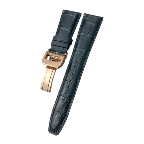 NBCNZCTSAS Lederarmband 20 mm 21 mm 22 mm, passend for IWC PORTUGIESER, passend for PORTOFINO, klassische Textur, schwarz-blaues Rindsleder-Uhrenarmband(Smokey Mauve,22mm) von NBCNZCTSAS