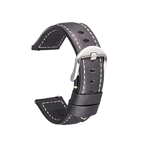 NBCNZCTSAS Lederarmband Fit for Samsung Fit for Huawei Fit for Ehre 20mm 22mm 24mm Wasserdichte Ersatzgurtbanduhr Zubehör(1,22mm) von NBCNZCTSAS