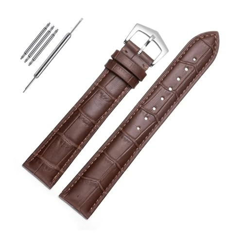 NBCNZCTSAS Lederarmband passend for PP Patek Philippe passend for Grenade 5167Ax 20 mm 21 mm 22 mm Armband Herren Damen Armbandkette(Brown-silver,19mm) von NBCNZCTSAS