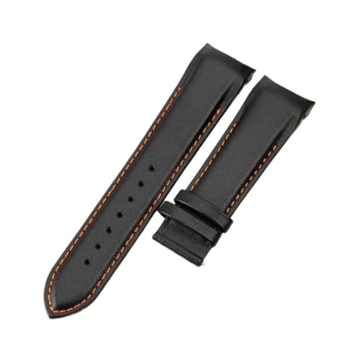 NBCNZCTSAS Lederarmband passend for Philippe Aquanaut Tissot 1853 passend for Couturier T035410a T035617a Uhrenarmband-Zubehör 22 23 24 mm(Black orange-noBuckl,22mm) von NBCNZCTSAS