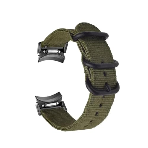 NBCNZCTSAS Lückenloses Armband passend for Samsung Galaxy Watch 6 Classic 43 mm 47 mm 6 5 4 44 mm 40 mm Nylonband passend for 4 Classic 42 46 mm 5Pro 45 mm Armband(Green-B,Watch 4 6 Classic) von NBCNZCTSAS