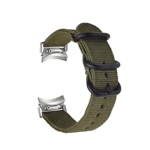 NBCNZCTSAS Lückenloses Armband passend for Samsung Galaxy Watch 6 Classic 43 mm 47 mm 6 5 4 44 mm 40 mm Nylonband passend for 4 Classic 42 46 mm 5Pro 45 mm Armband(Green-S,Watch 4 6 Classic) von NBCNZCTSAS