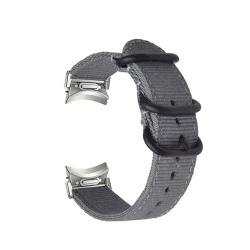 NBCNZCTSAS Lückenloses Armband passend for Samsung Galaxy Watch 6 Classic 43 mm 47 mm 6 5 4 44 mm 40 mm Nylonband passend for 4 Classic 42 46 mm 5Pro 45 mm Armband(Grey-S,Galaxy Watch 6 5 4) von NBCNZCTSAS