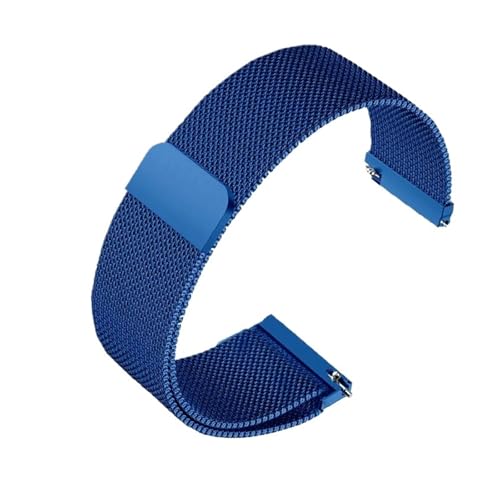NBCNZCTSAS Magnetische Passform for Milanaise-Mesh-Armband, Edelstahl-Uhrenarmband 12 14 16 18 20 22 mm, Herren/Damen, Schnellverschluss, atmungsaktive Uhrenkette(Blue,20mm) von NBCNZCTSAS