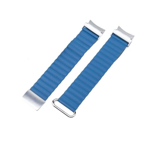 NBCNZCTSAS Magnetisches Lederarmband passend for Samsung Galaxy Watch 6 5 4 40 44 mm 6 Classic 43 47 mm, keine Lücken, Schnellmontageband, Uhr 5Pro 45 mm Armband(Cape Blue,For Watch 5Pro 45mm) von NBCNZCTSAS