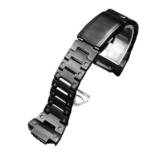 NBCNZCTSAS Massives Edelstahl-Armband passend for Casio Edifice EFB-680, Schwarz/Silber, Uhrenarmband mit konvexer Öffnung, Handschlaufe for Herren, 14 mm(Black) von NBCNZCTSAS
