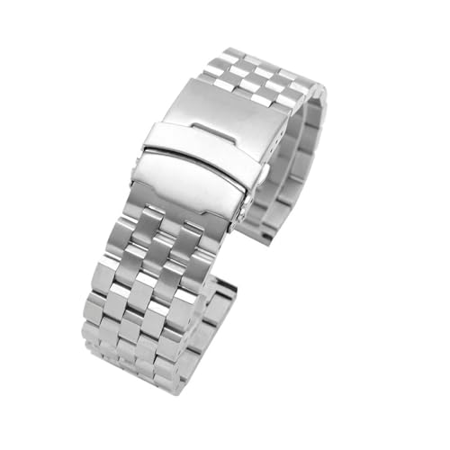 NBCNZCTSAS Massives Edelstahlarmband-Zubehör. Passend for Armani. Passend for Jeep. Passend for Fossil. Passend for Tissot. Passend for Casio PRG-600 650. Passend for Swordfish(76-silver,22mm) von NBCNZCTSAS