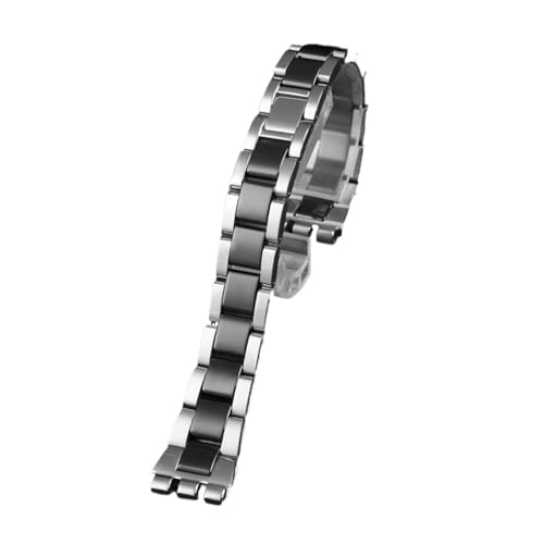 NBCNZCTSAS Metall Edelstahl Armband Armband Fit for Swatch YGS749G YCS Yas YGS IRONY Keramik Männer Frauen Uhr Kette Riemen 17mm 19mm 21mm(SWQ-01-black,17mm) von NBCNZCTSAS