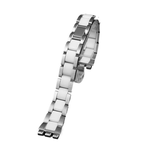 NBCNZCTSAS Metall Edelstahl Armband Armband Fit for Swatch YGS749G YCS Yas YGS IRONY Keramik Männer Frauen Uhr Kette Riemen 17mm 19mm 21mm(SWQ-01-silver,17mm) von NBCNZCTSAS