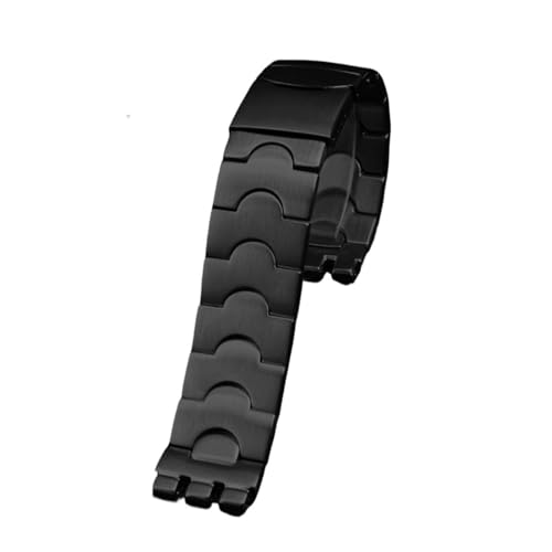 NBCNZCTSAS Metall Edelstahl Armband Armband Fit for Swatch YGS749G YCS Yas YGS IRONY Keramik Männer Frauen Uhr Kette Riemen 17mm 19mm 21mm(SWQ-G21black,17mm) von NBCNZCTSAS