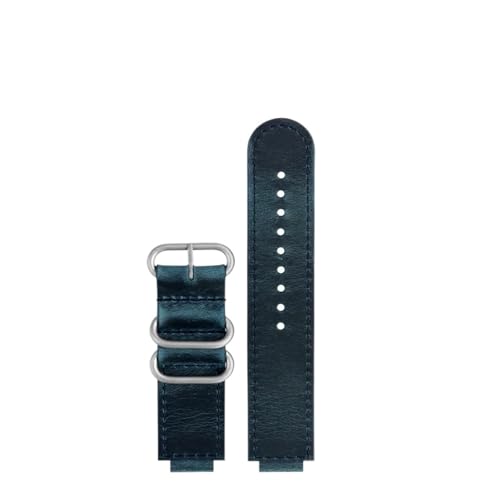 NBCNZCTSAS Metall stahl ring Retro Rindsleder strap Fit for Casio Fit For G-SHOCK DW5600 GW-B5600 GWM5610 leder armband uhr fall Zubehör(Dark blue-steel,For GW-M5610) von NBCNZCTSAS