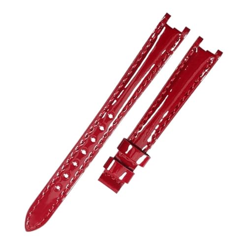 NBCNZCTSAS Mode Leder frauen Uhr Strap 1853 Fit for Tissot T094 Fit for Flamenco Serie T094210 Uhr Armband 12mm Armband senden werkzeug(A red no buckle) von NBCNZCTSAS