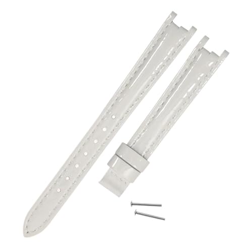 NBCNZCTSAS Mode Leder frauen Uhr Strap 1853 Fit for Tissot T094 Fit for Flamenco Serie T094210 Uhr Armband 12mm Armband senden werkzeug(A white no buckle) von NBCNZCTSAS