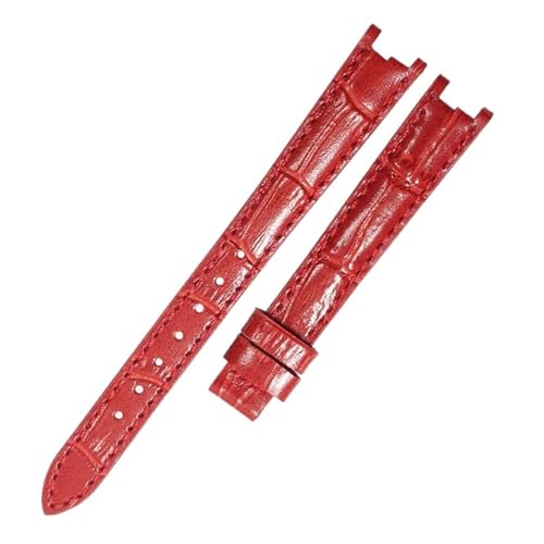 NBCNZCTSAS Mode Leder frauen Uhr Strap 1853 Fit for Tissot T094 Fit for Flamenco Serie T094210 Uhr Armband 12mm Armband senden werkzeug(B red no buckle) von NBCNZCTSAS