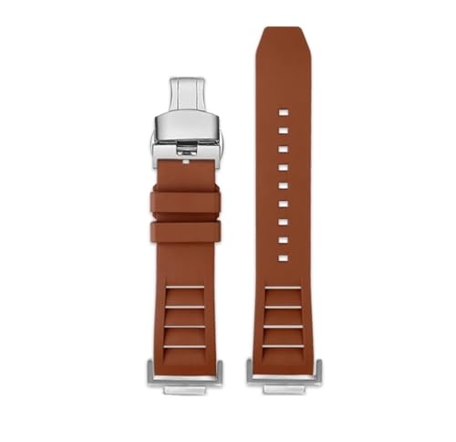 NBCNZCTSAS Modifiziertes Fluorkautschuk-Armband passend for Casio DW5600 DW-5600 GW-B5600 GW-M5610 GA 110 100 120 GA2100 Serie wasserdicht(Brown silver) von NBCNZCTSAS