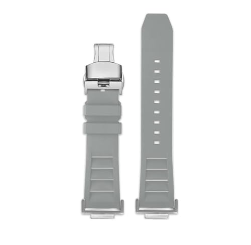 NBCNZCTSAS Modifiziertes Fluorkautschuk-Armband passend for Casio DW5600 DW-5600 GW-B5600 GW-M5610 GA 110 100 120 GA2100 Serie wasserdicht(Grey silver) von NBCNZCTSAS