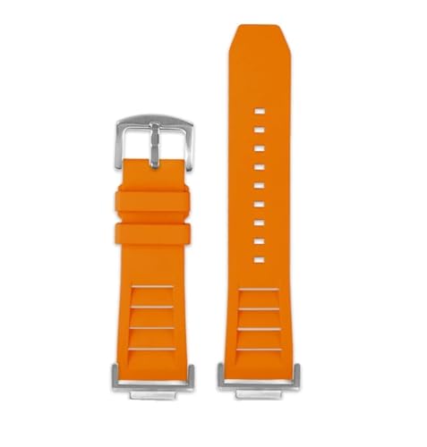 NBCNZCTSAS Modifiziertes Fluorkautschuk-Armband passend for Casio DW5600 DW-5600 GW-B5600 GW-M5610 GA 110 100 120 GA2100 Serie wasserdicht(Orange silver pin) von NBCNZCTSAS