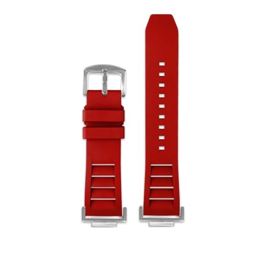 NBCNZCTSAS Modifiziertes Fluorkautschuk-Armband passend for Casio DW5600 DW-5600 GW-B5600 GW-M5610 GA 110 100 120 GA2100 Serie wasserdicht(Red silver pin) von NBCNZCTSAS