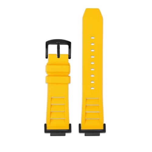 NBCNZCTSAS Modifiziertes Fluorkautschuk-Armband passend for Casio DW5600 DW-5600 GW-B5600 GW-M5610 GA 110 100 120 GA2100 Serie wasserdicht(Yellow black pin) von NBCNZCTSAS