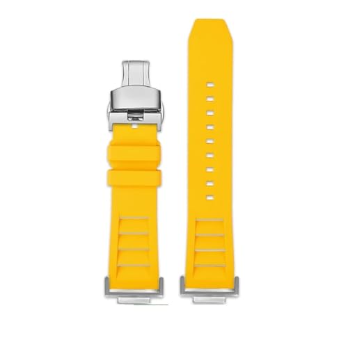 NBCNZCTSAS Modifiziertes Fluorkautschuk-Armband passend for Casio DW5600 DW-5600 GW-B5600 GW-M5610 GA 110 100 120 GA2100 Serie wasserdicht(Yellow silver) von NBCNZCTSAS