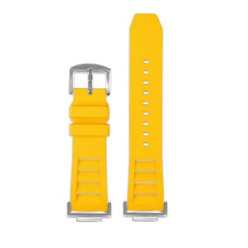 NBCNZCTSAS Modifiziertes Fluorkautschuk-Armband passend for Casio DW5600 DW-5600 GW-B5600 GW-M5610 GA 110 100 120 GA2100 Serie wasserdicht(Yellow silver pin) von NBCNZCTSAS