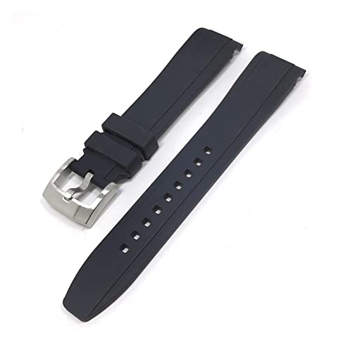 NBCNZCTSAS Natürliche Gummi-Silikon-Uhr-Armband 18mm 20mm 22mm Ellenbogenbogen-Mundsport-Ersatzgurt for Rolex-Wassergeister-Armband(20mm) von NBCNZCTSAS
